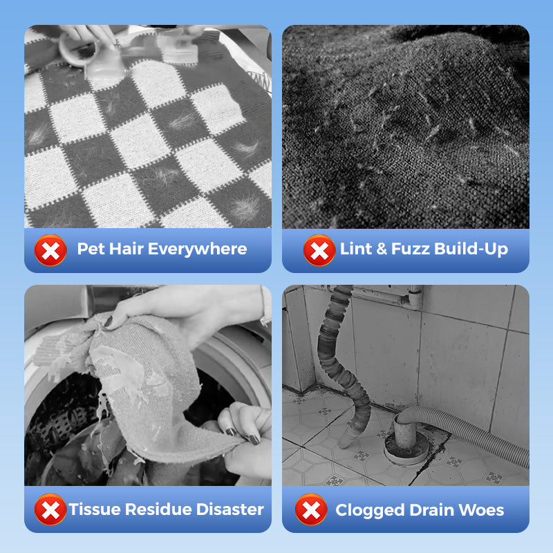🧼 KÚPTE 1, DOSTANETE 2 ZADARMO! Plávajúce sieťované vrecko na vlasy – Zachytáva vlasy a vlákna, opakovane použiteľné, chráni práčku a odtok. 🚿✨