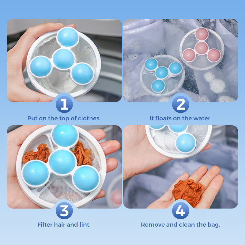 🧼 KÚPTE 1, DOSTANETE 2 ZADARMO! Plávajúce sieťované vrecko na vlasy – Zachytáva vlasy a vlákna, opakovane použiteľné, chráni práčku a odtok. 🚿✨