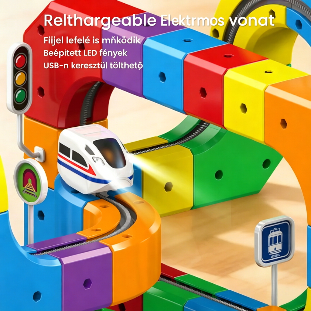🔥🚂 A 3D-s vonatpálya, amely fejleszti a kreativitást és órákig tartó szórakozást biztosít! 🌈🎁✨