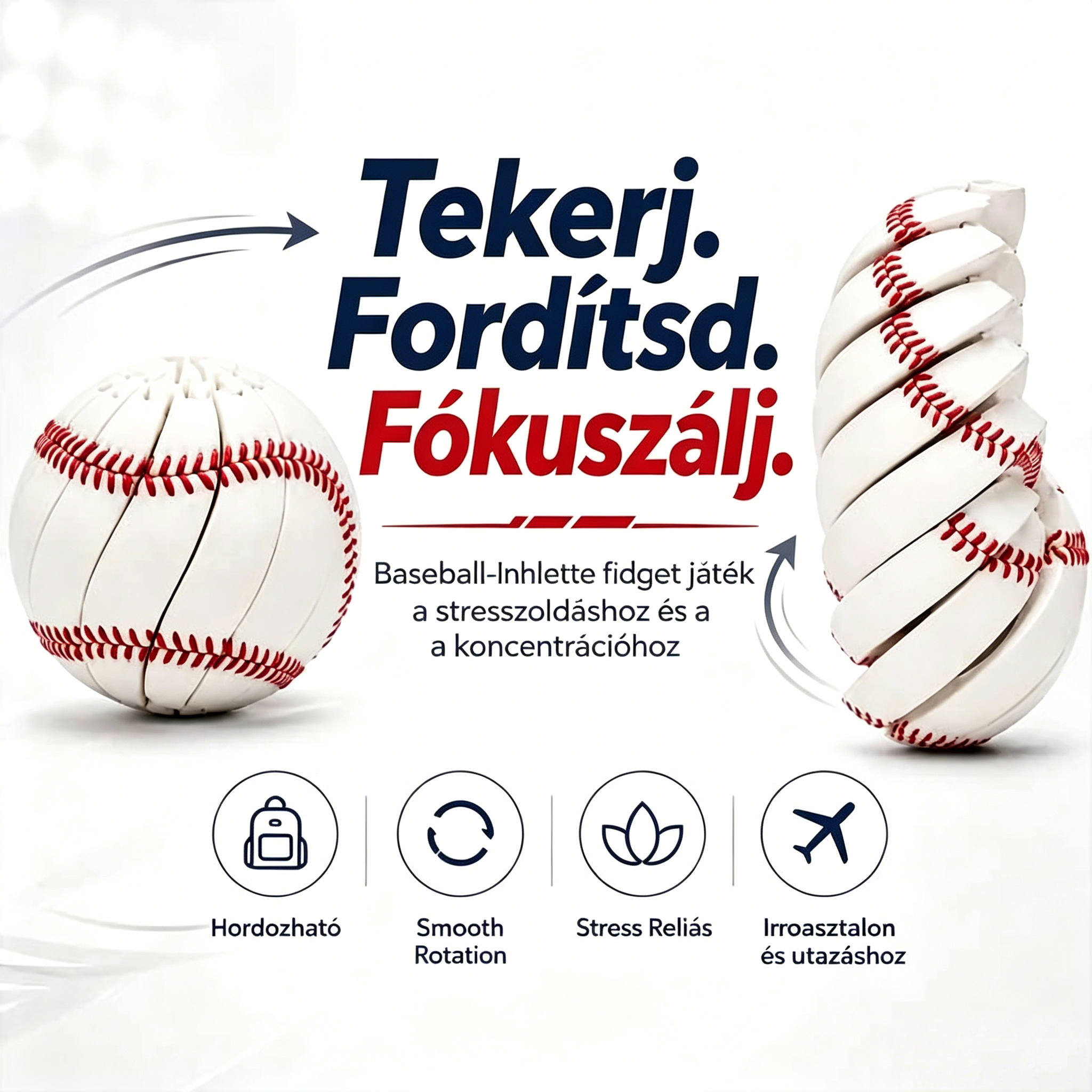 ⚾ Pörgesd, nyomd, élvezd! A baseball stresszlabda most kedvezménnyel!