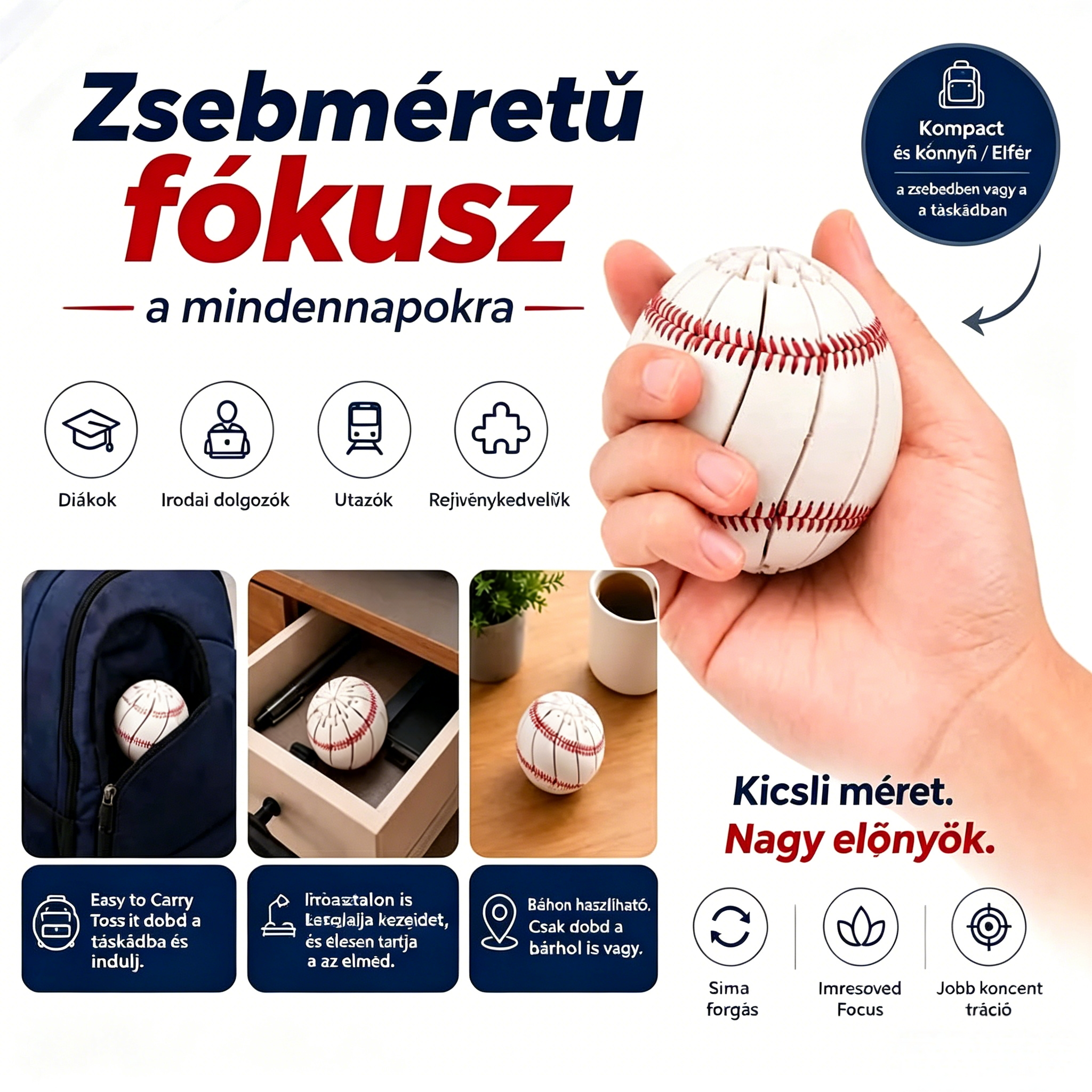 ⚾ Pörgesd, nyomd, élvezd! A baseball stresszlabda most kedvezménnyel!