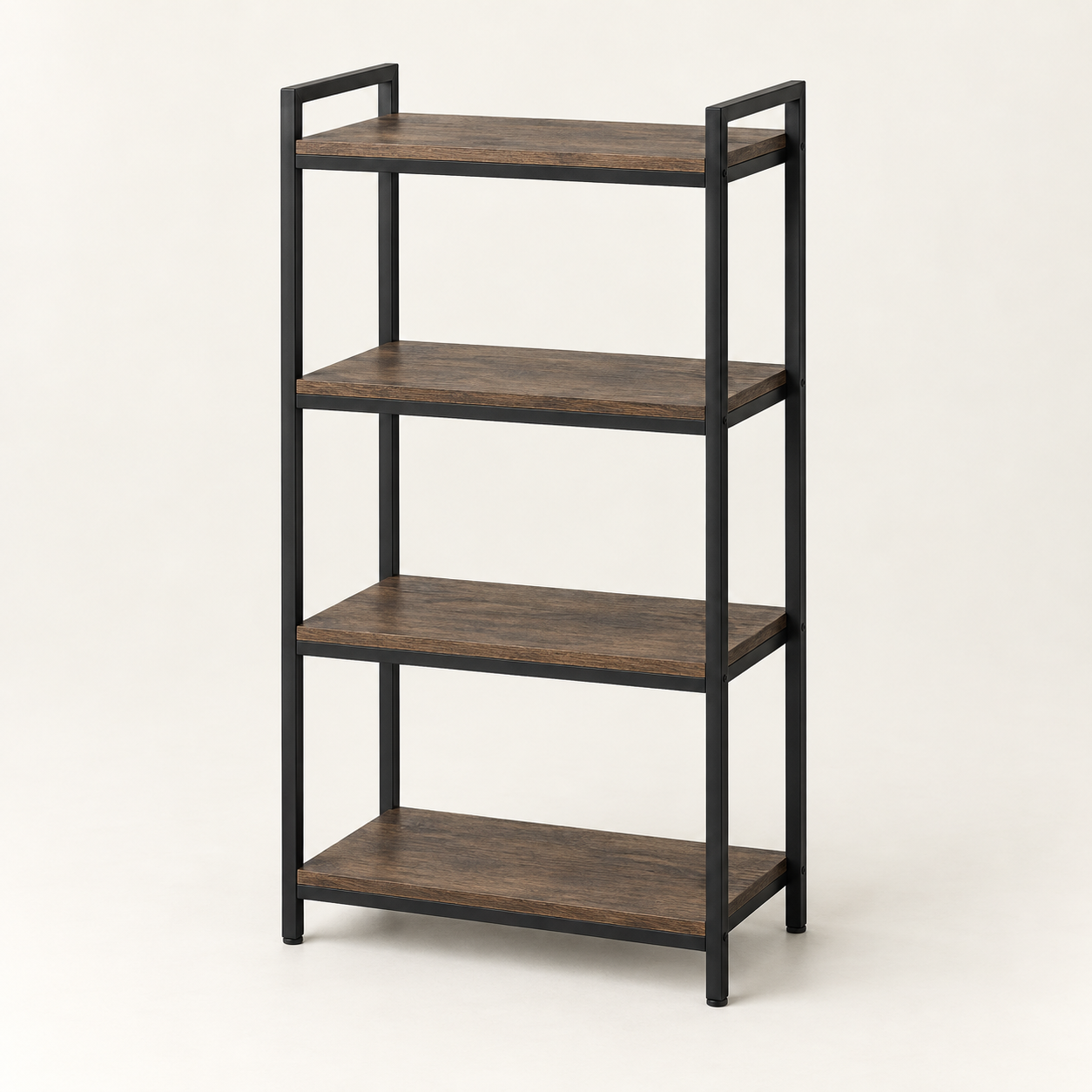 Grid Smoked Oak Shelf on a warm neutral background