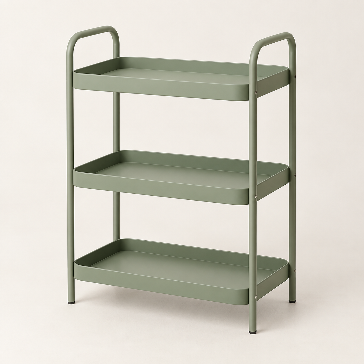 Sage Metal Shelf on a warm neutral background