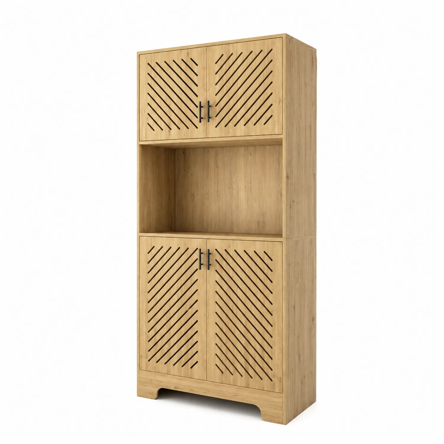 Vorratsschrank Bambus Hellbraun 180 cm