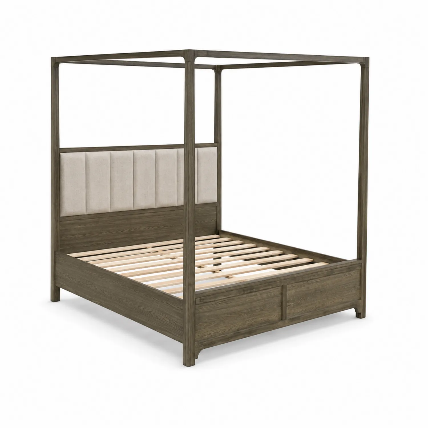 Himmelbett Eichenholzrahmen mit Polyesterkopfteil 200x160 cm