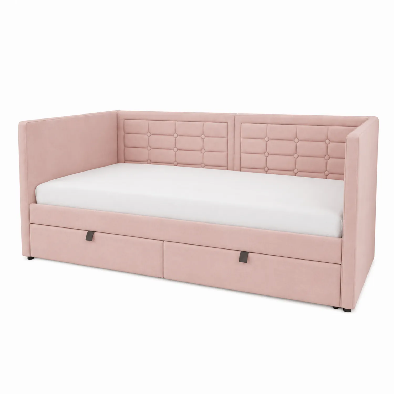 Tagesbett Samt Rosa mit Schubladen