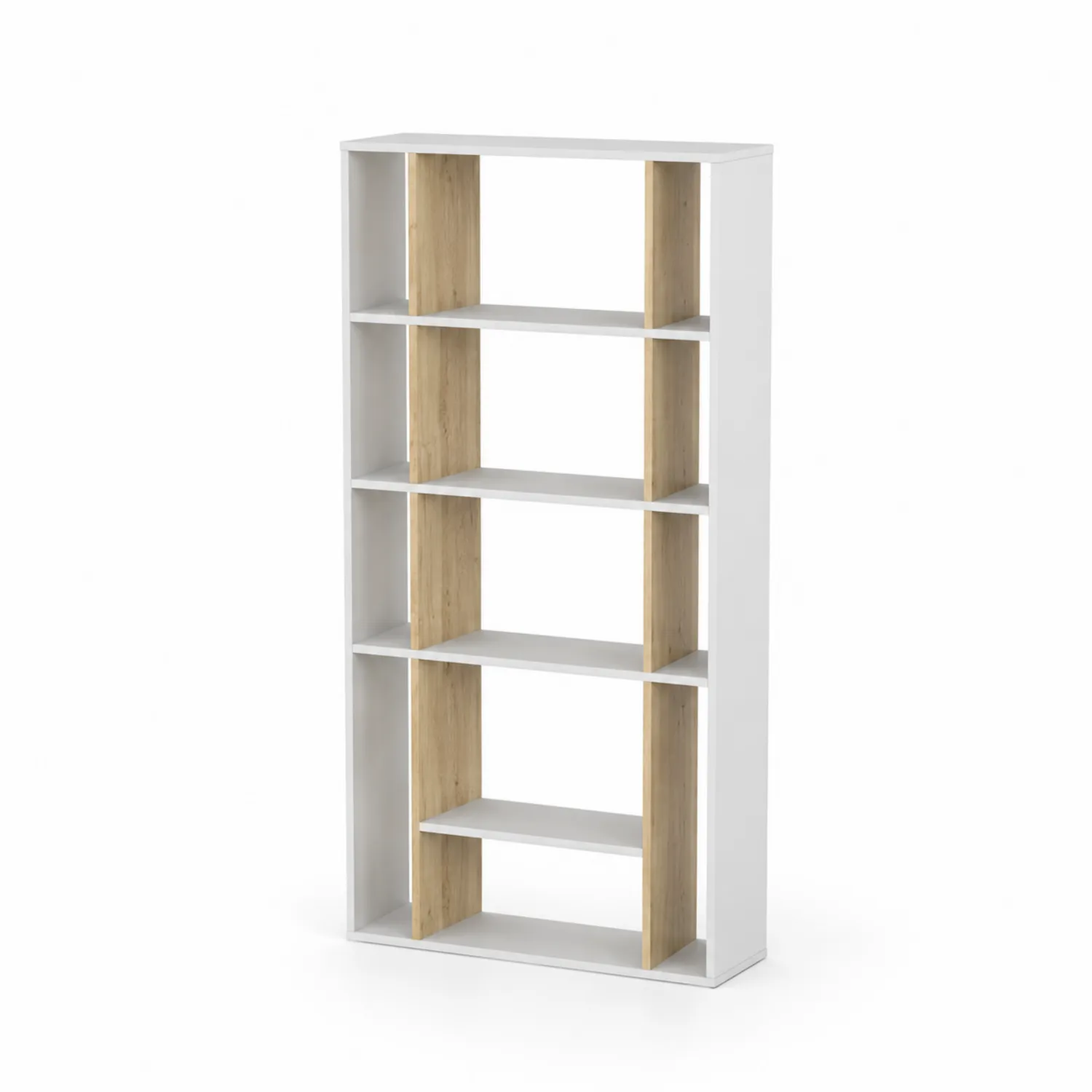 Regal Holzoptik Weiß 180cm x 80cm x 25cm