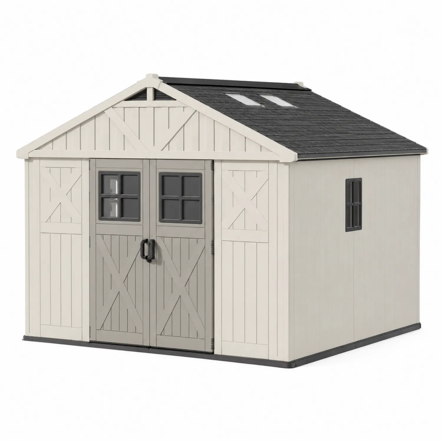 Gartenschuppen Kunststoff Beige 350x229x254 cm