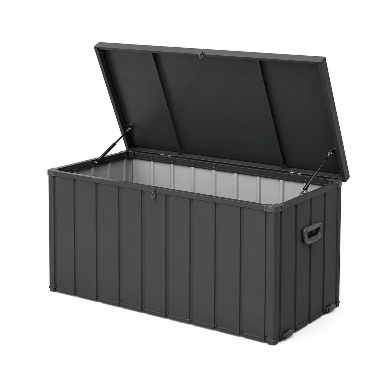 Metall Aufbewahrungskiste Schwarz 160x80x75 cm