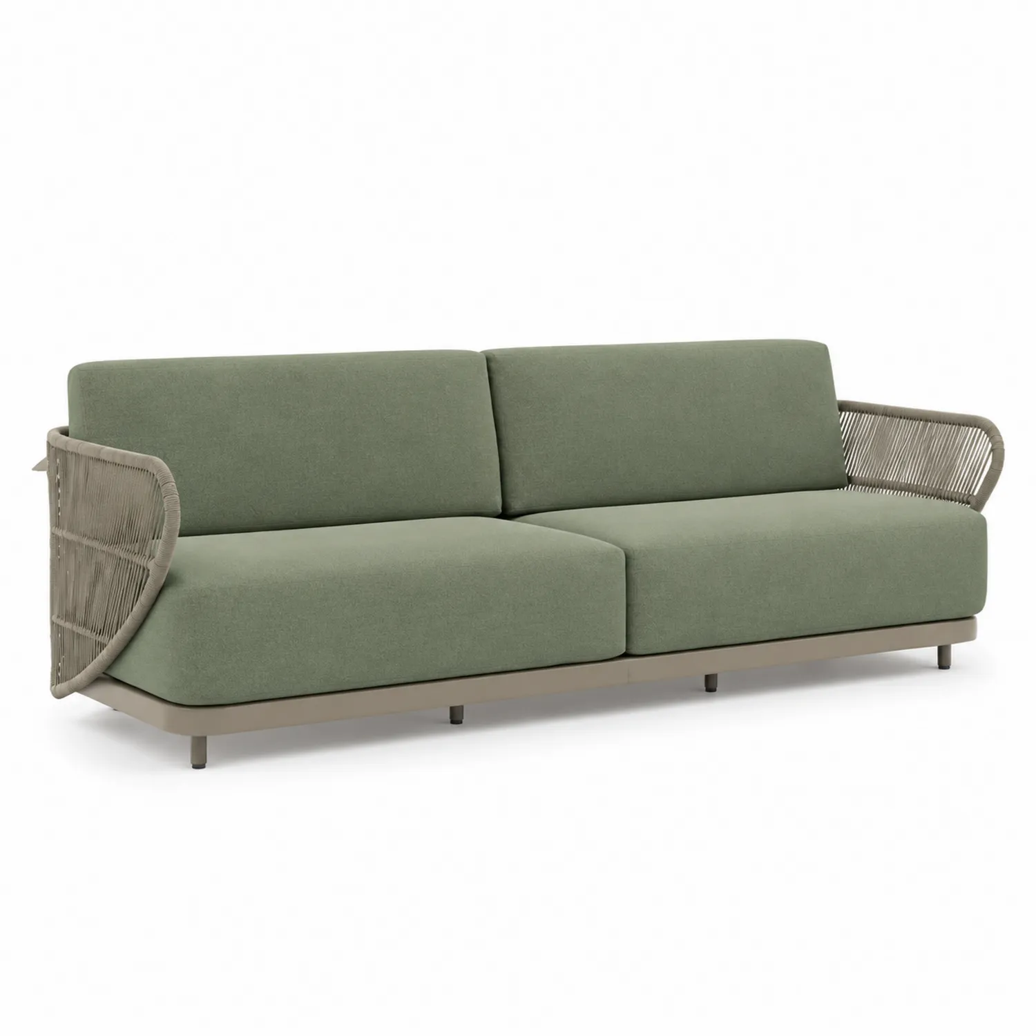 Modulares Aluminium-Sofa Olivgrün