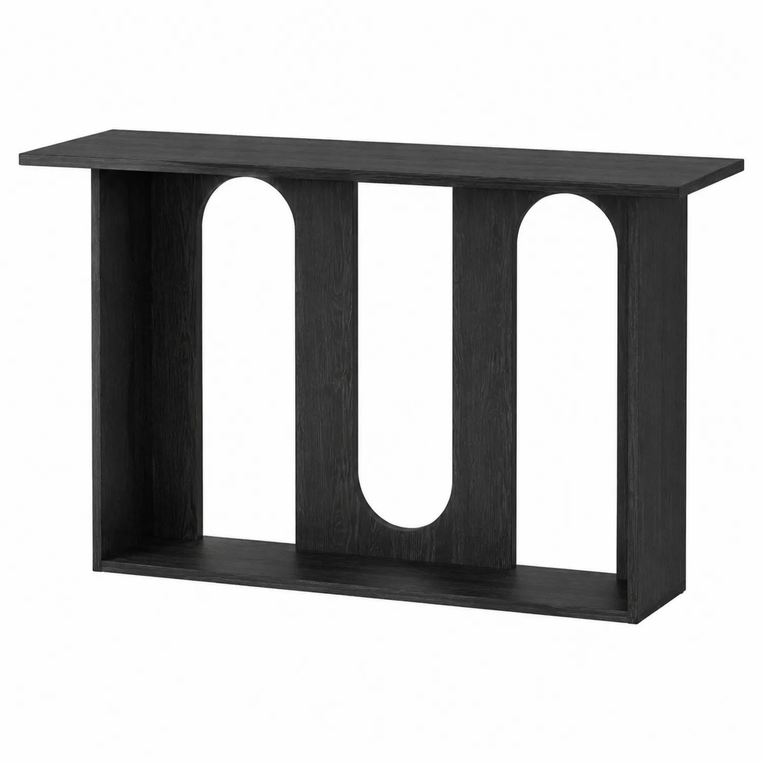 Schwarzer Konsolentisch aus MDF 100x30x75 cm