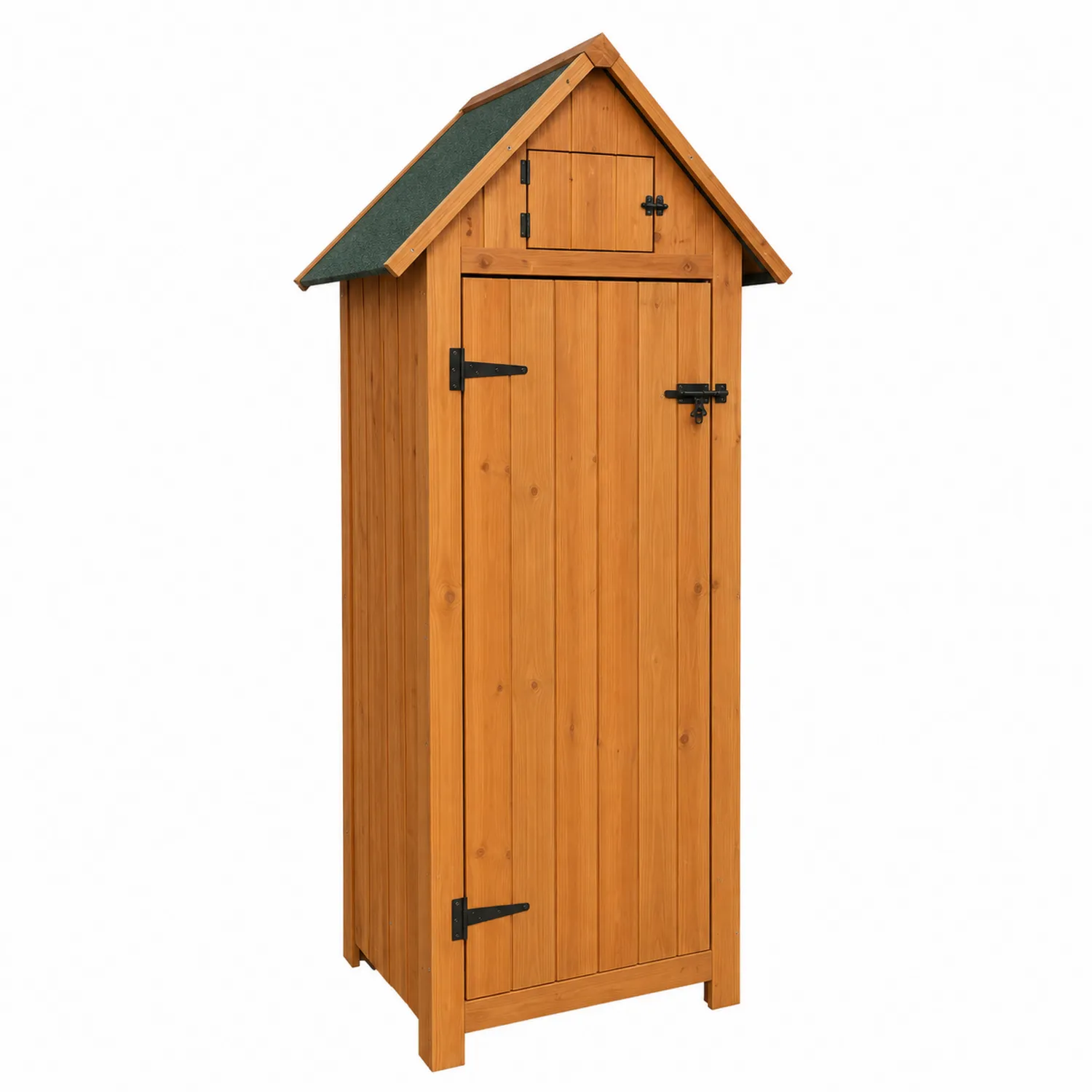 Kiefernholz Gartenschrank mit Spitzdach