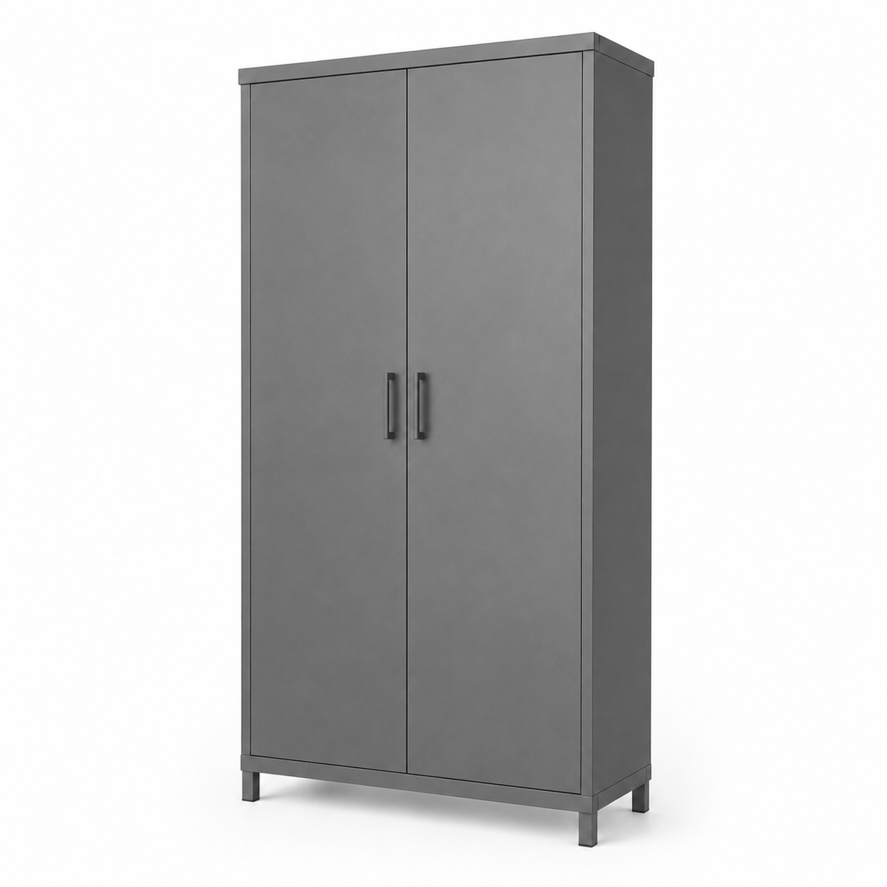 Gartenschrank aus Metall in Grau für Geräte und Terrassenzubehör