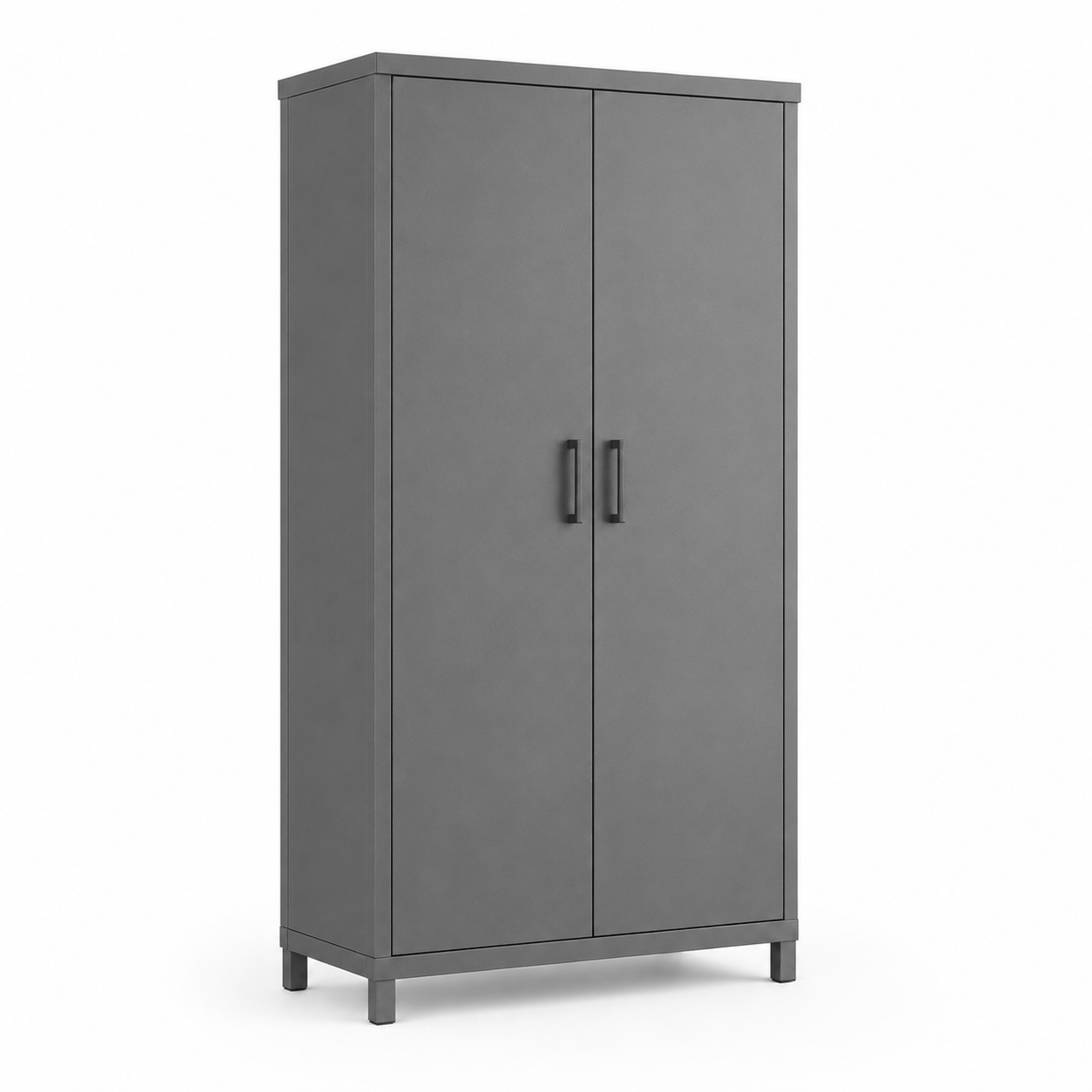 Gartenschrank aus Metall in Grau für Geräte und Terrassenzubehör