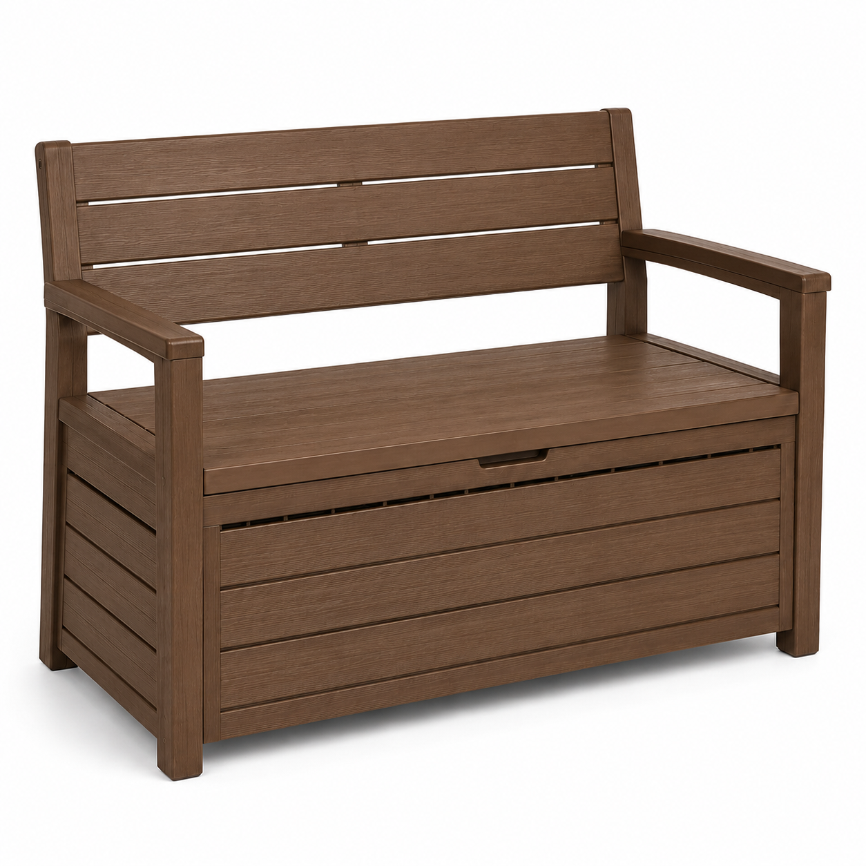 Gartenbank mit Stauraum in Holzoptik für Balkon und Terrasse