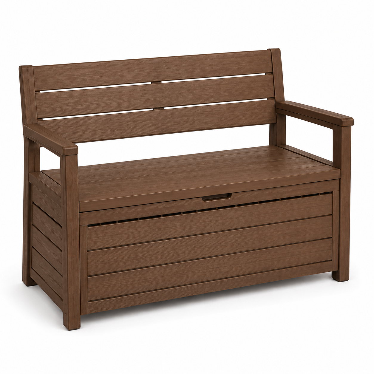 Gartenbank mit Stauraum in Holzoptik für Balkon und Terrasse
