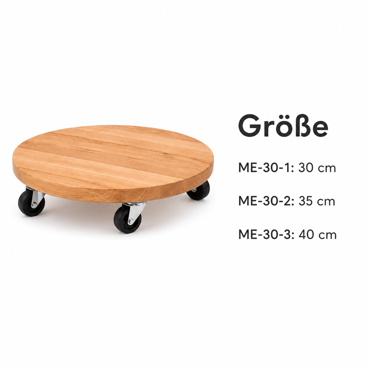 Pflanzenroller aus Holz mit Rollen für große Töpfe