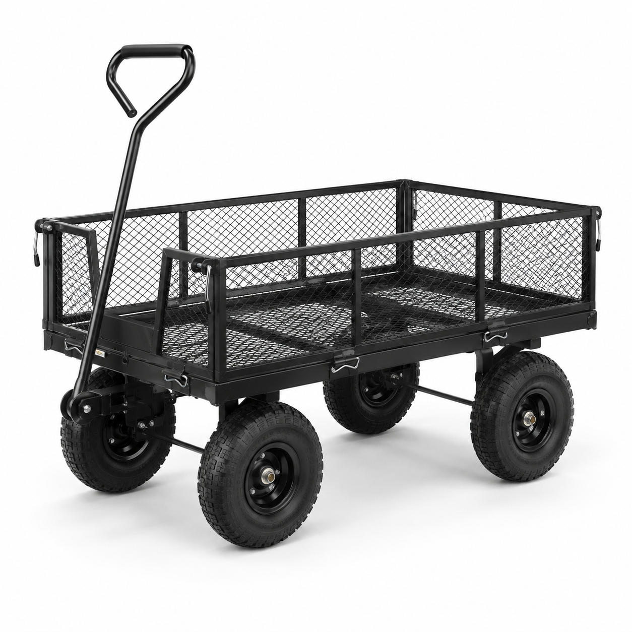 Gartenwagen mit klappbaren Seitenwänden für Pflanzen und Erde