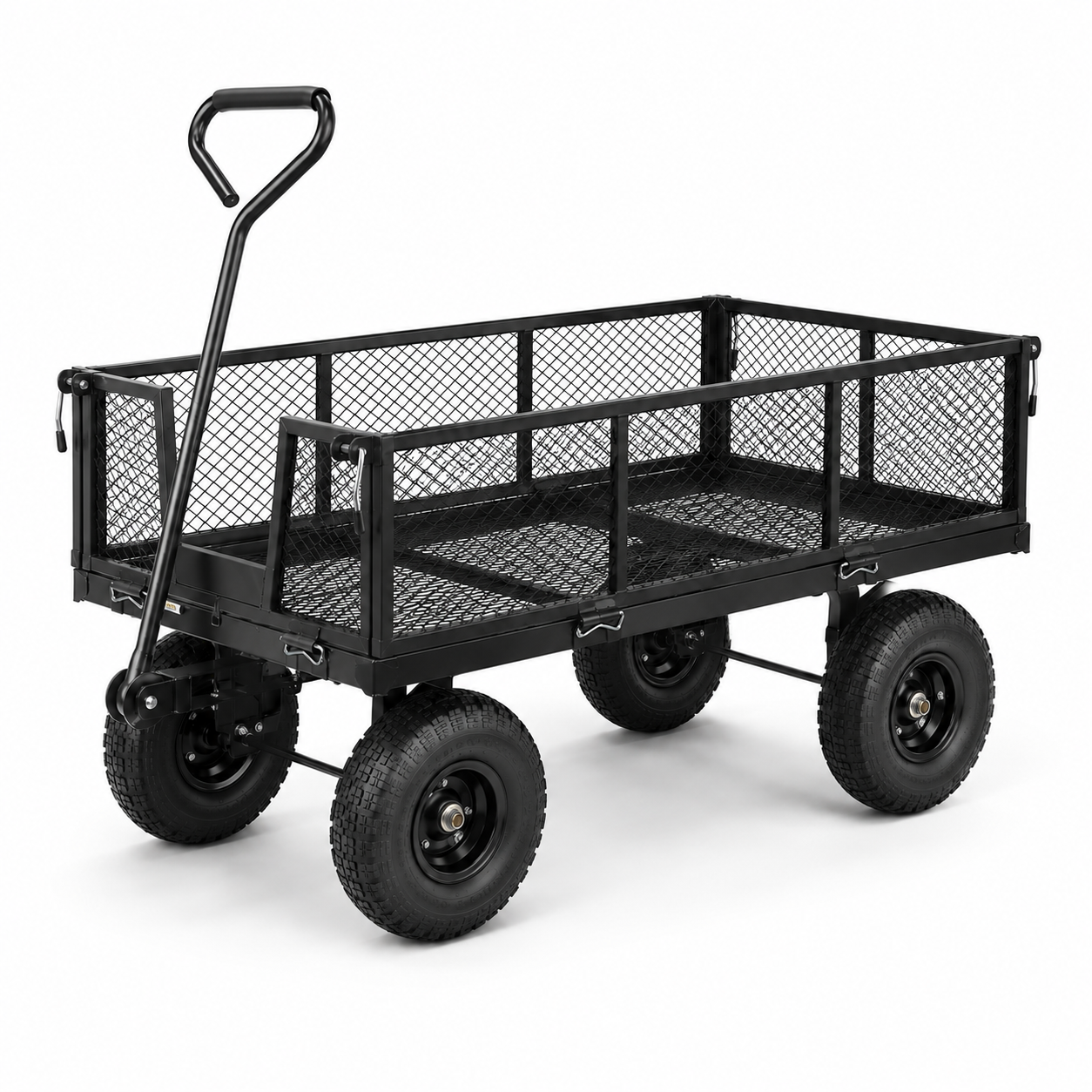 Gartenwagen mit klappbaren Seitenwänden für Pflanzen und Erde