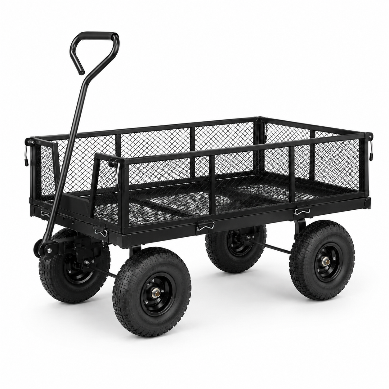 Gartenwagen mit klappbaren Seitenwänden für Pflanzen und Erde
