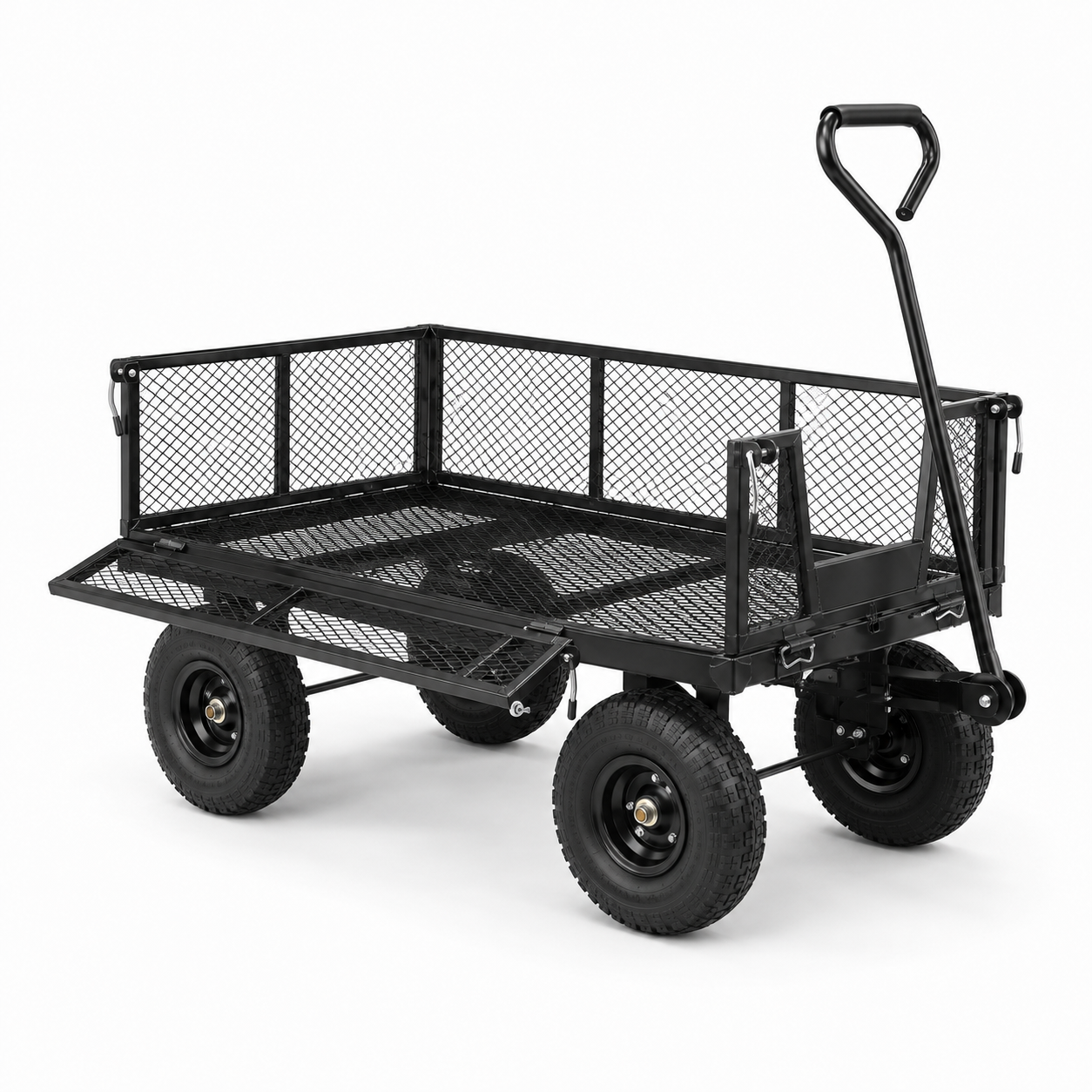 Gartenwagen mit klappbaren Seitenwänden für Pflanzen und Erde