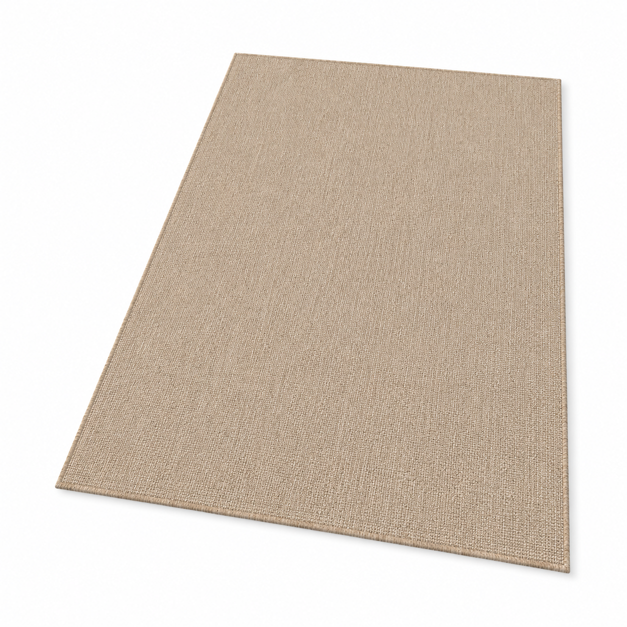 Outdoor Teppich in Beige mit Flachgewebe für Balkon und Terrasse