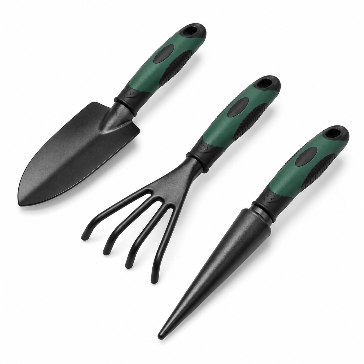 Handwerkzeug Set für Gartenarbeit mit Kelle Harke und Pflanzer