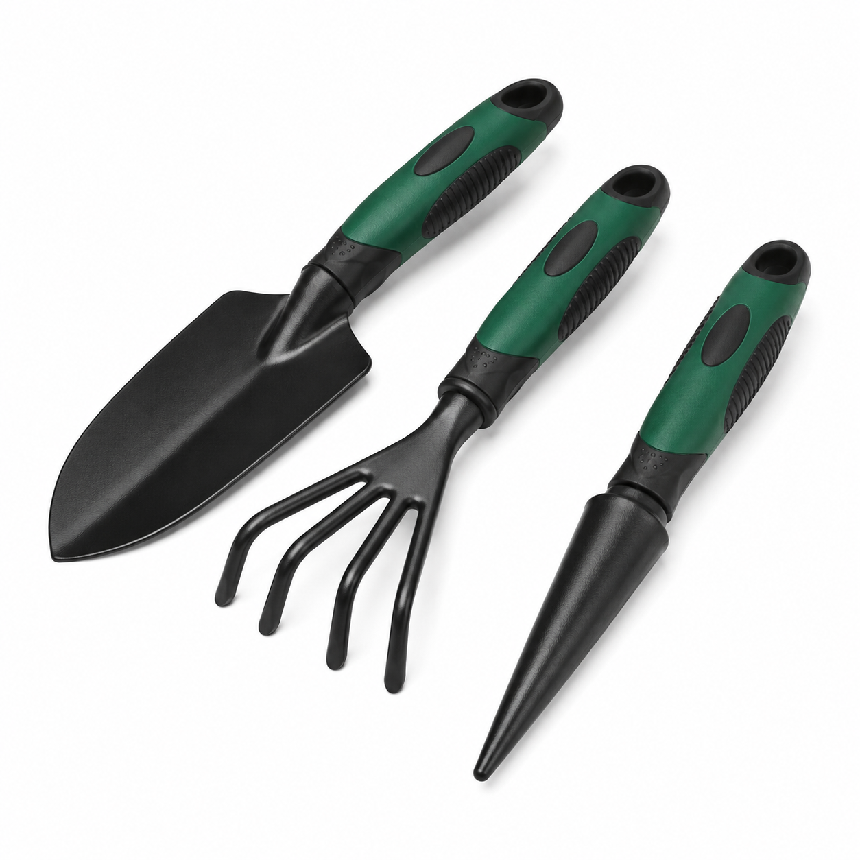 Handwerkzeug Set für Gartenarbeit mit Kelle Harke und Pflanzer