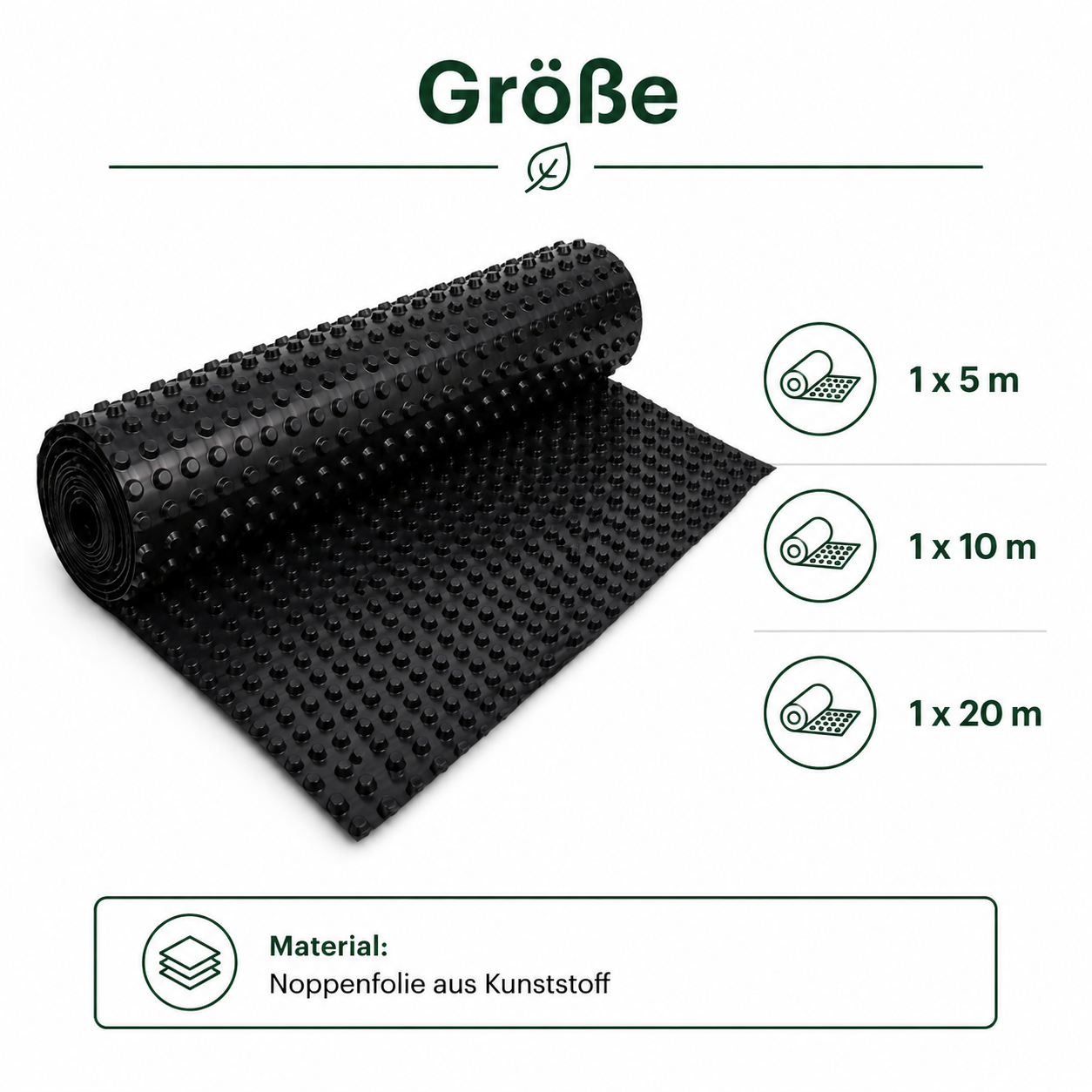 Hochbeet Folie aus Noppenmaterial zum Schutz von Holzbeeten