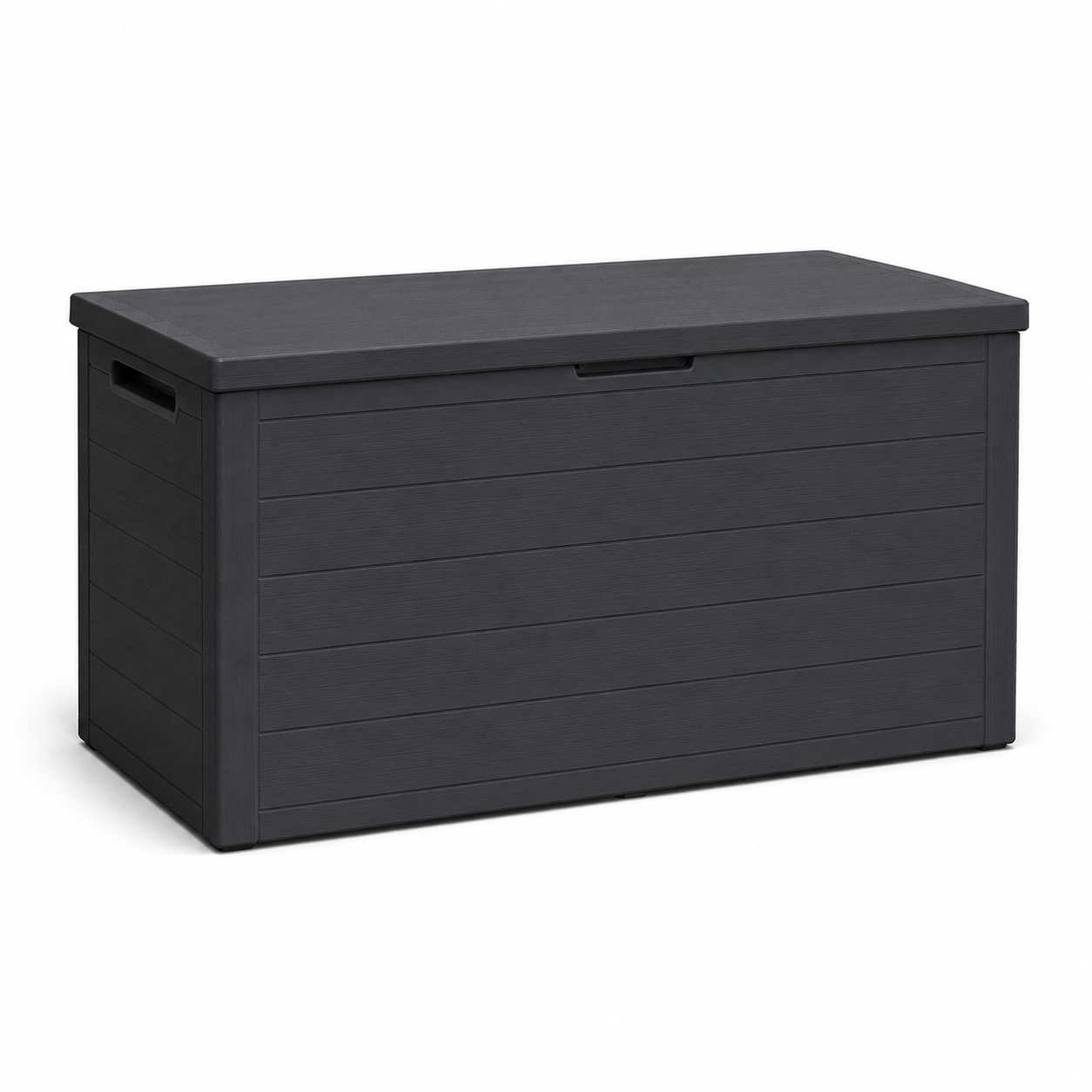 Garten Aufbewahrungsbox in Anthrazit mit Deckel für Kissen und Zubehör