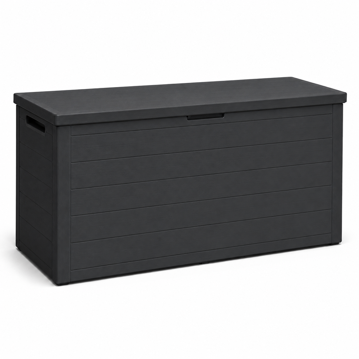 Garten Aufbewahrungsbox in Anthrazit mit Deckel für Kissen und Zubehör