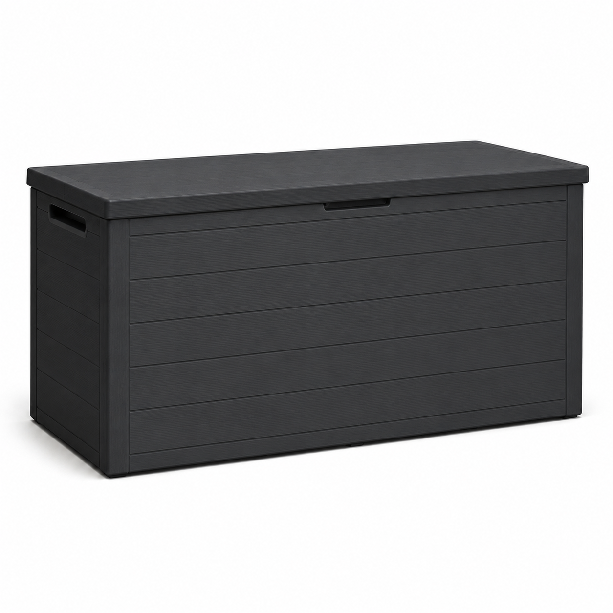 Garten Aufbewahrungsbox in Anthrazit mit Deckel für Kissen und Zubehör