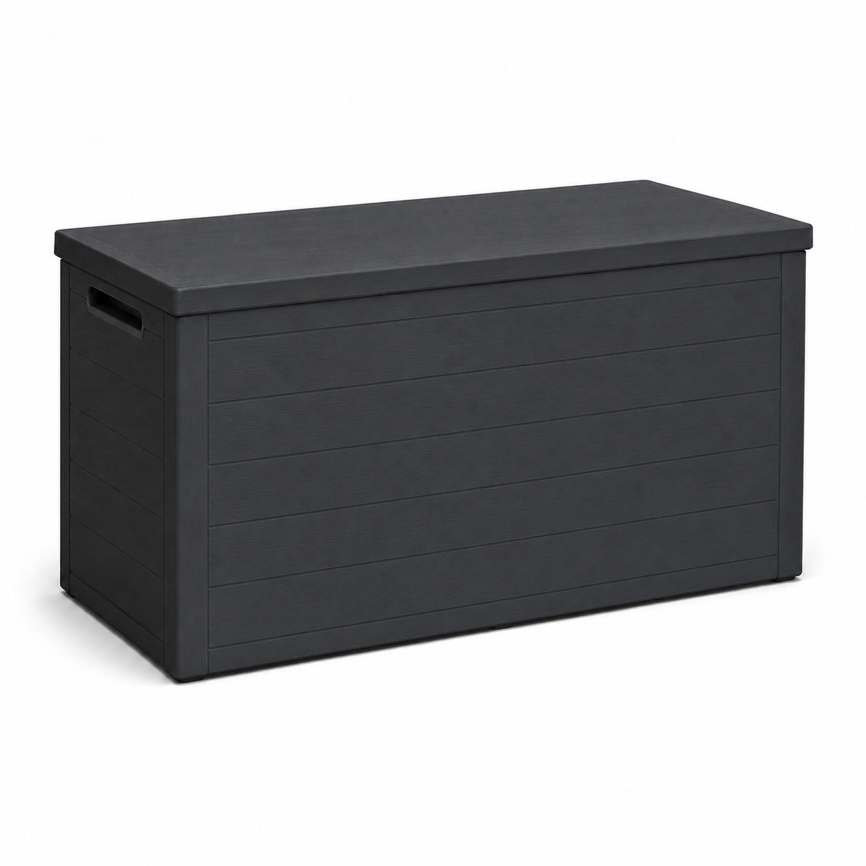 Garten Aufbewahrungsbox in Anthrazit mit Deckel für Kissen und Zubehör