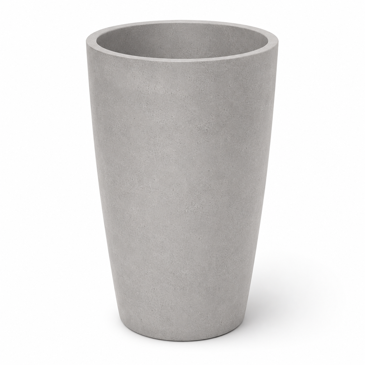 Schlanker Pflanzkübel in Betonoptik für Terrasse und Eingangsbereich