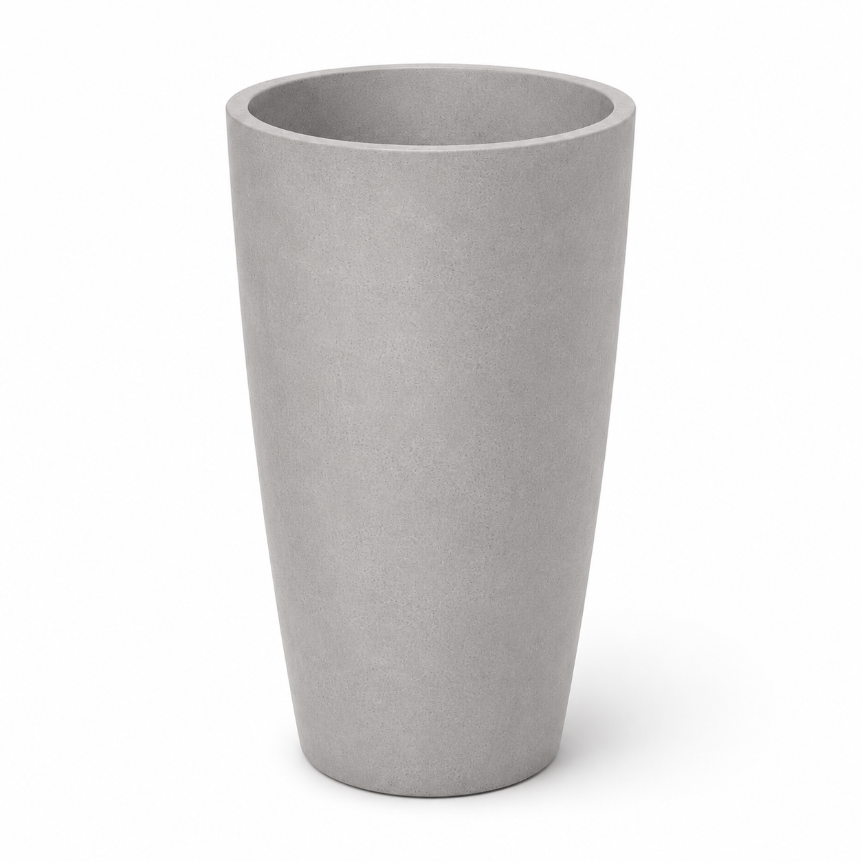 Schlanker Pflanzkübel in Betonoptik für Terrasse und Eingangsbereich