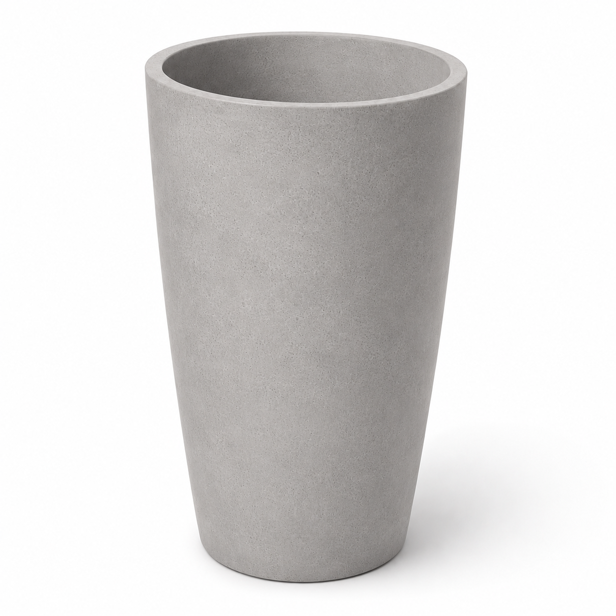 Schlanker Pflanzkübel in Betonoptik für Terrasse und Eingangsbereich