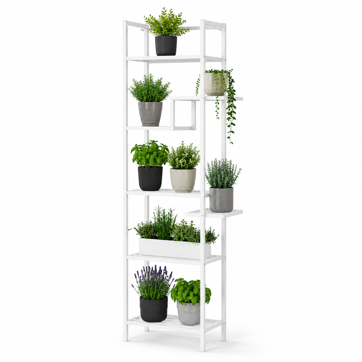 Vertikales Pflanzenregal aus Metall für Balkon und Wintergarten