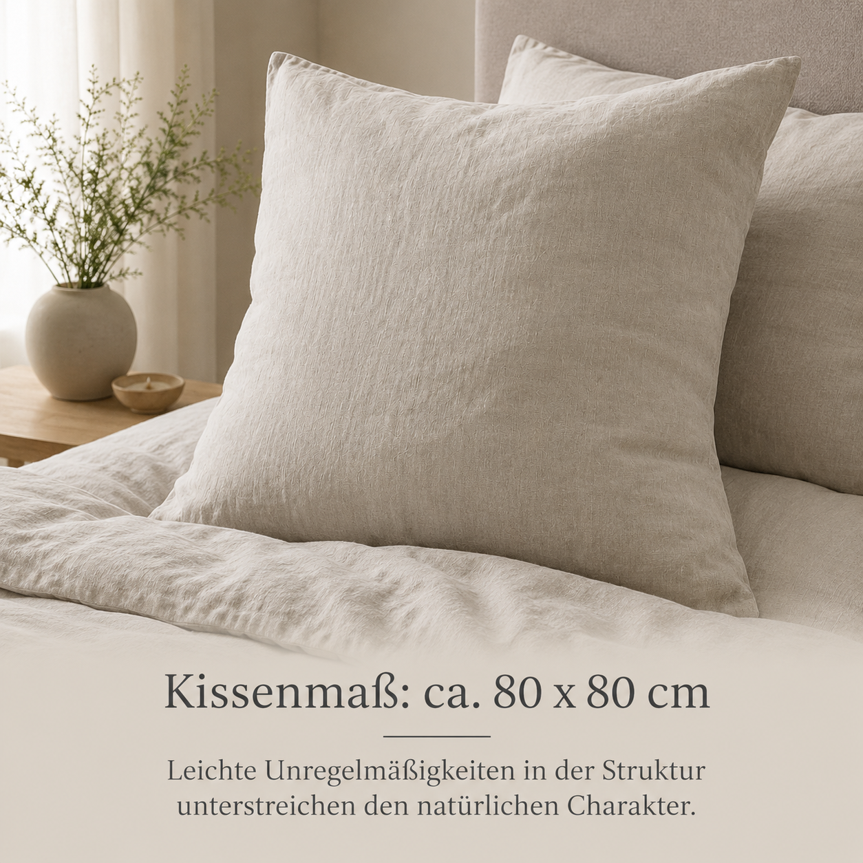 Leinen Mix Bettwäsche Set in Stonewashed Optik für entspannte Räume