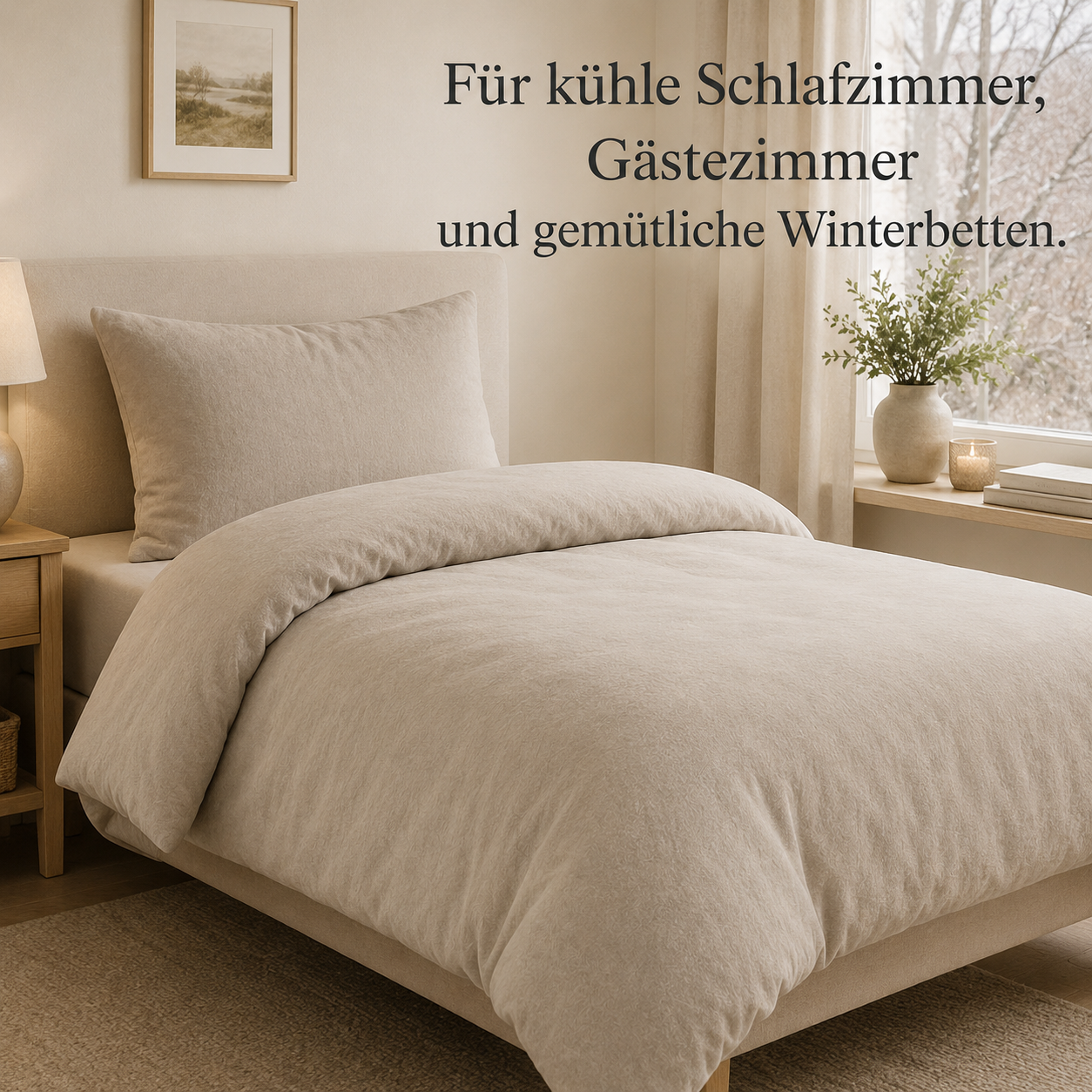 Flanell Bettwäsche Set weich angeraut für kalte Nächte