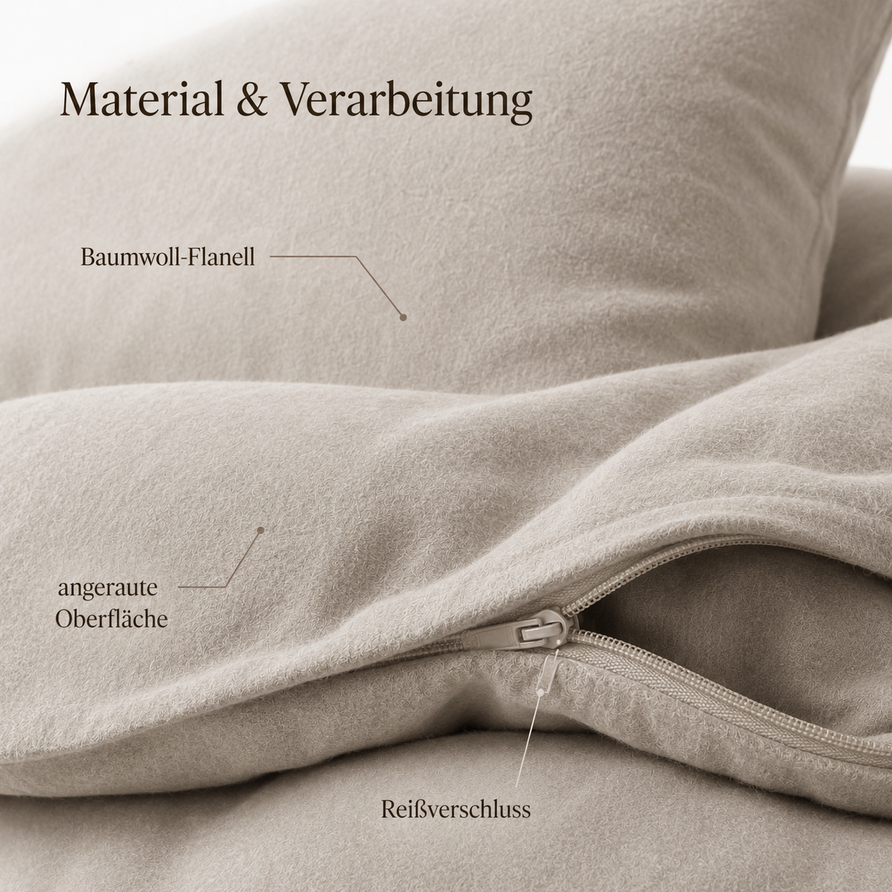 Flanell Bettwäsche Set weich angeraut für kalte Nächte