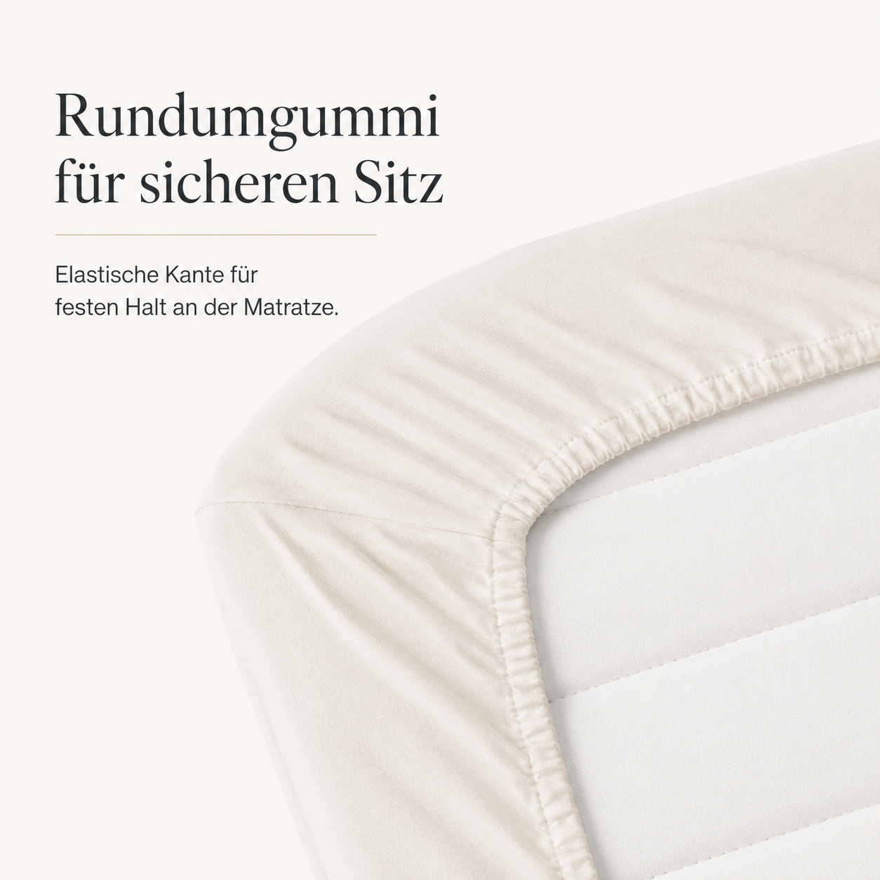 Jersey Spannbettlaken mit Rundumgummi für hohe Matratzen