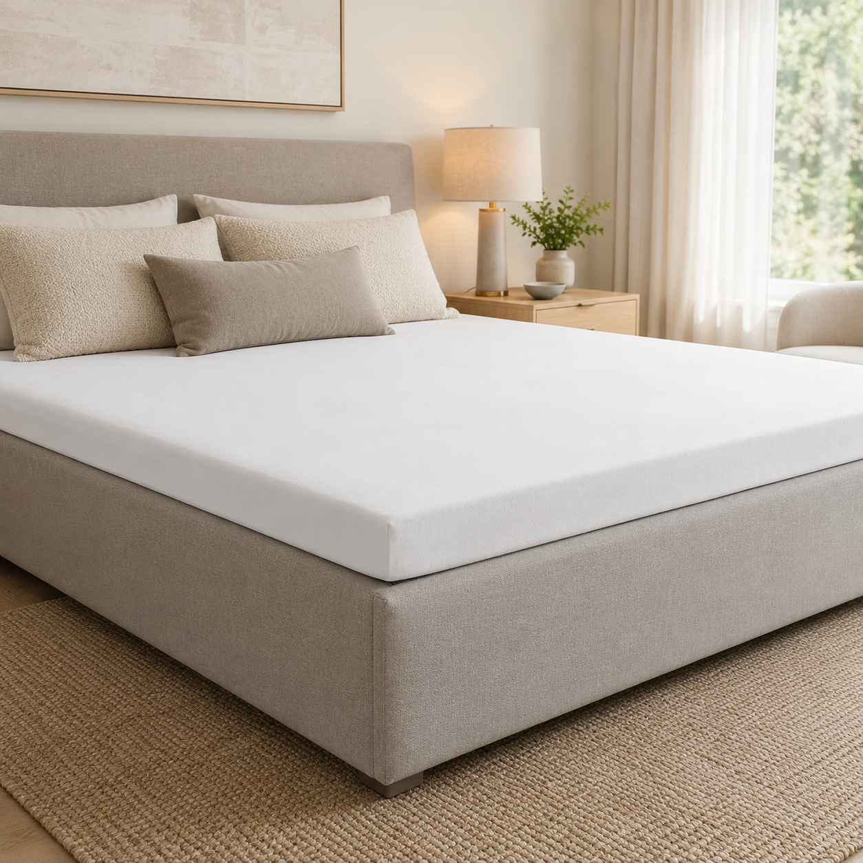 Topper Spannbettlaken Jersey extra flach für Boxspringbetten