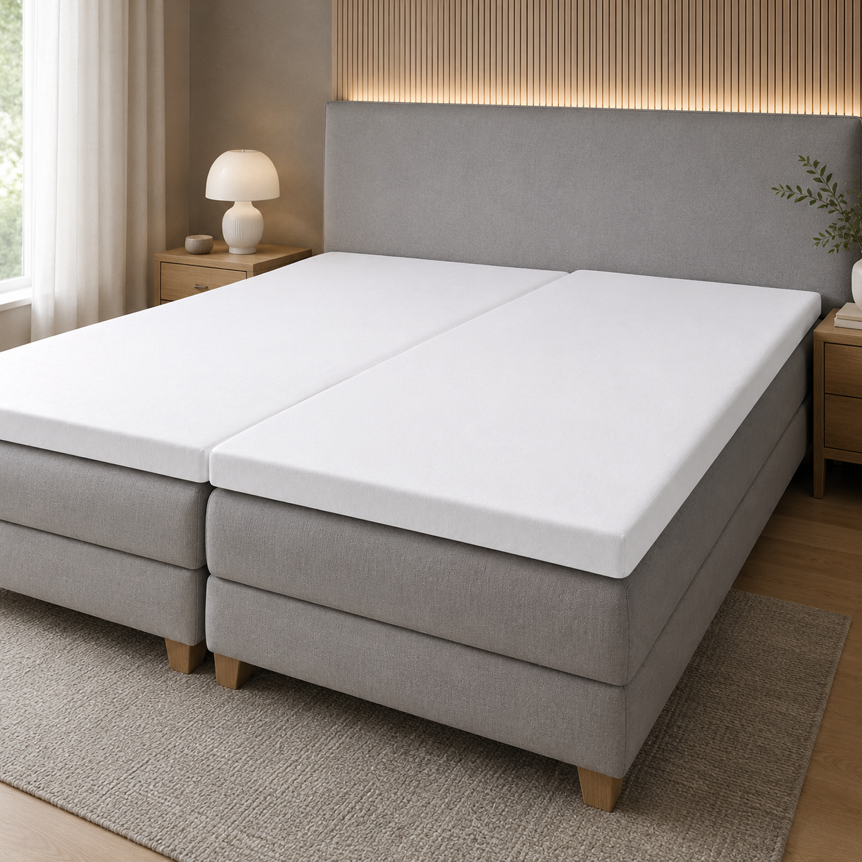 Topper Spannbettlaken Jersey extra flach für Boxspringbetten