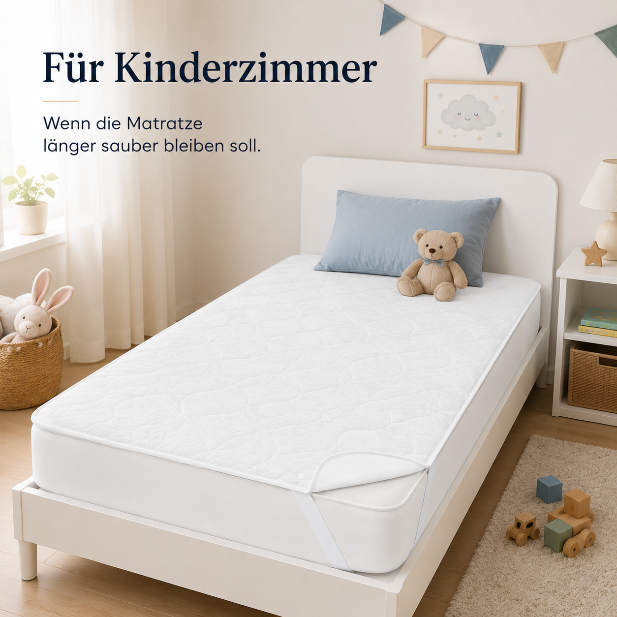 Matratzenschoner atmungsaktiv mit Eckgummis für Alltagsschutz