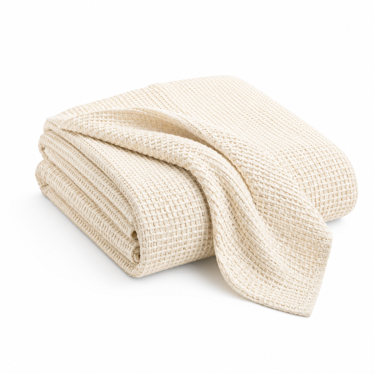 Waffel Tagesdecke aus Baumwollmix für Bett und Sofa