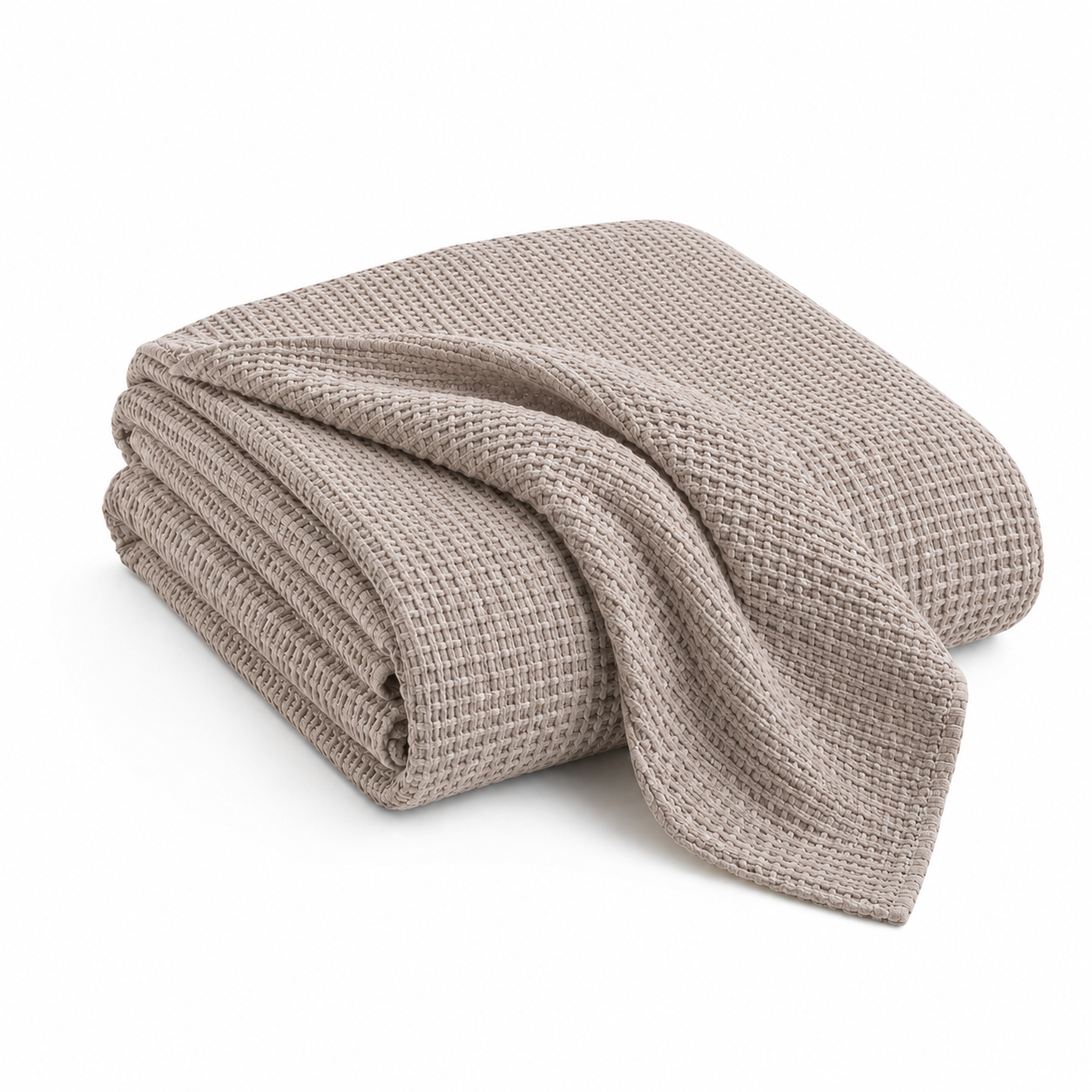 Waffel Tagesdecke aus Baumwollmix für Bett und Sofa