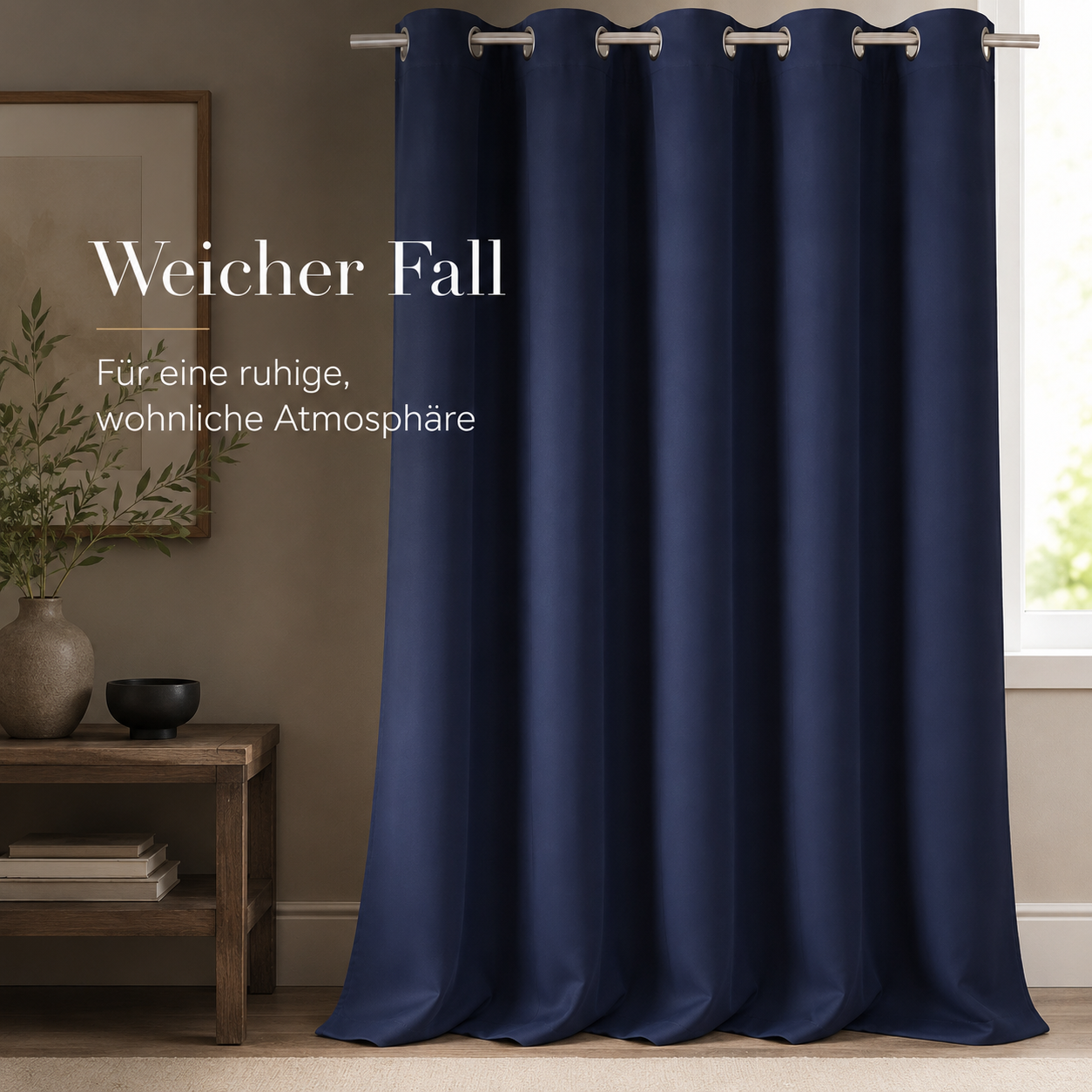 Verdunkelungsvorhang blickdicht mit weichem Fall für Schlafzimmer