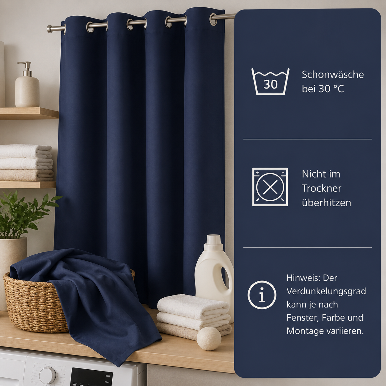 Verdunkelungsvorhang blickdicht mit weichem Fall für Schlafzimmer