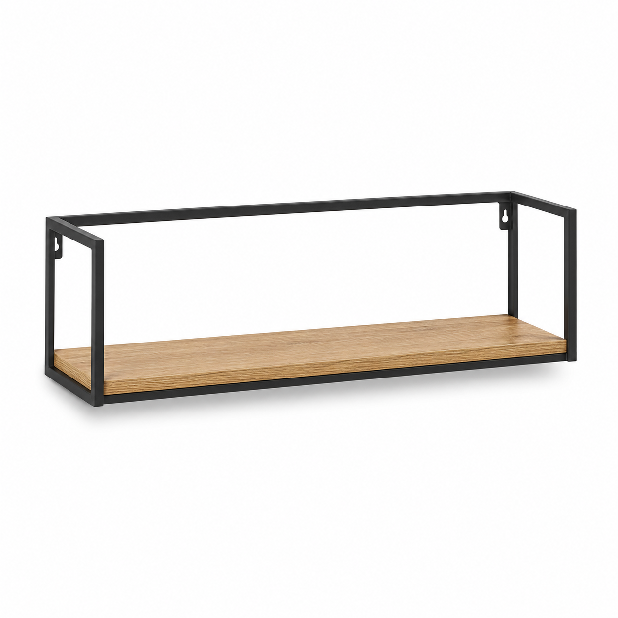 Wandregal mit Metallrahmen und Holzoptik für Küche und Wohnraum