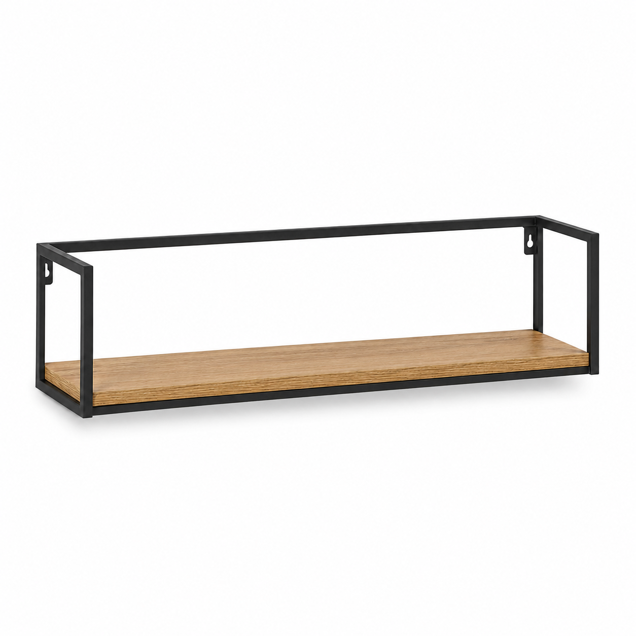 Wandregal mit Metallrahmen und Holzoptik für Küche und Wohnraum